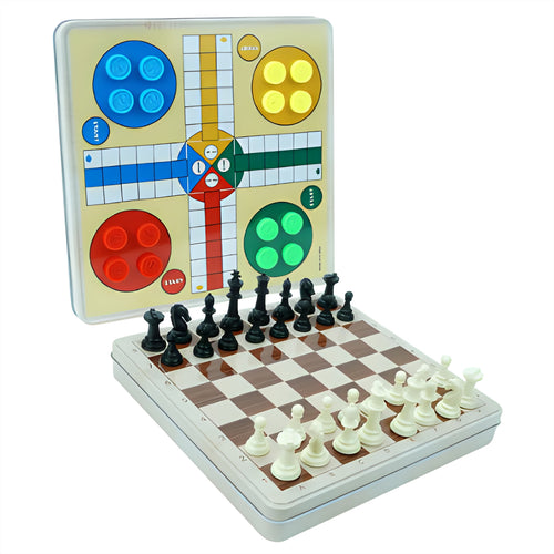 Magnetic Chess & Ludo Travel Set
